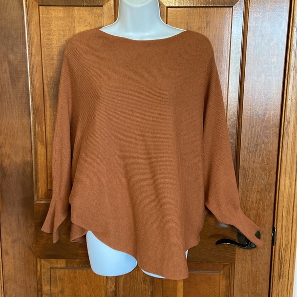 Kerisma RYU Sierra knit sweater Rust color boat neck, 3/4 length sleeves  S / M - Picture 1 of 11
